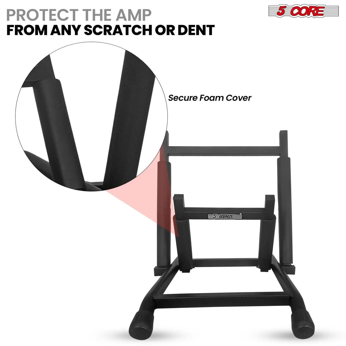 5 Core Guitar Amp Stand Heavy Duty Foam Cover Arm Adjustable Low Profile Collapsible - HONORABLE VETERANS SOLUTIONS