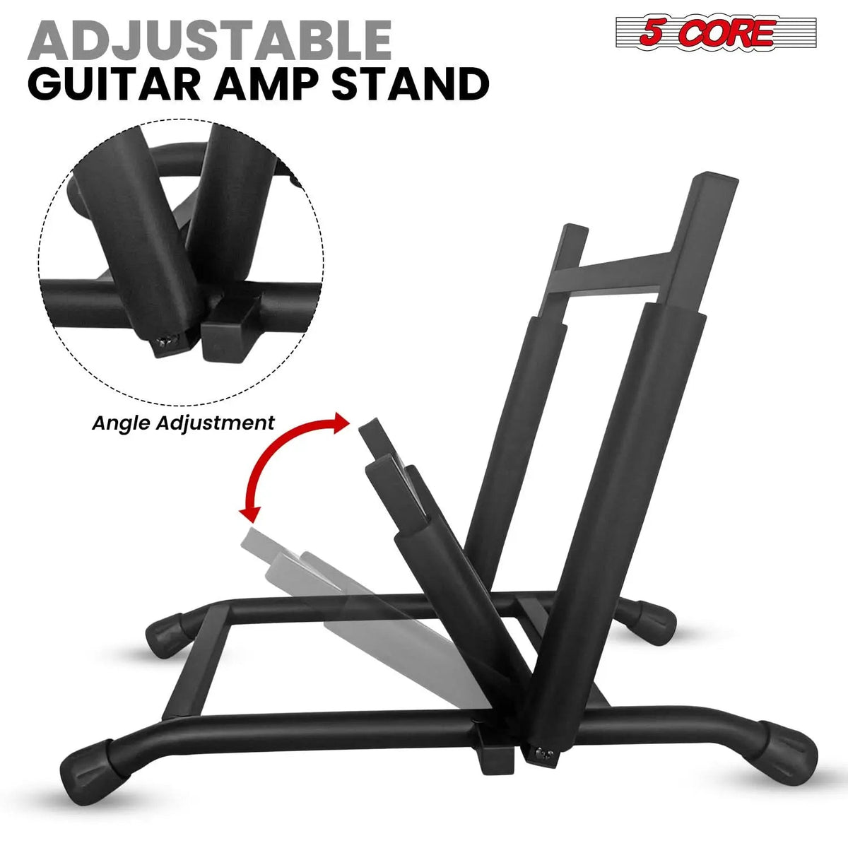 5 Core Guitar Amp Stand Heavy Duty Foam Cover Arm Adjustable Low Profile Collapsible - HONORABLE VETERANS SOLUTIONS