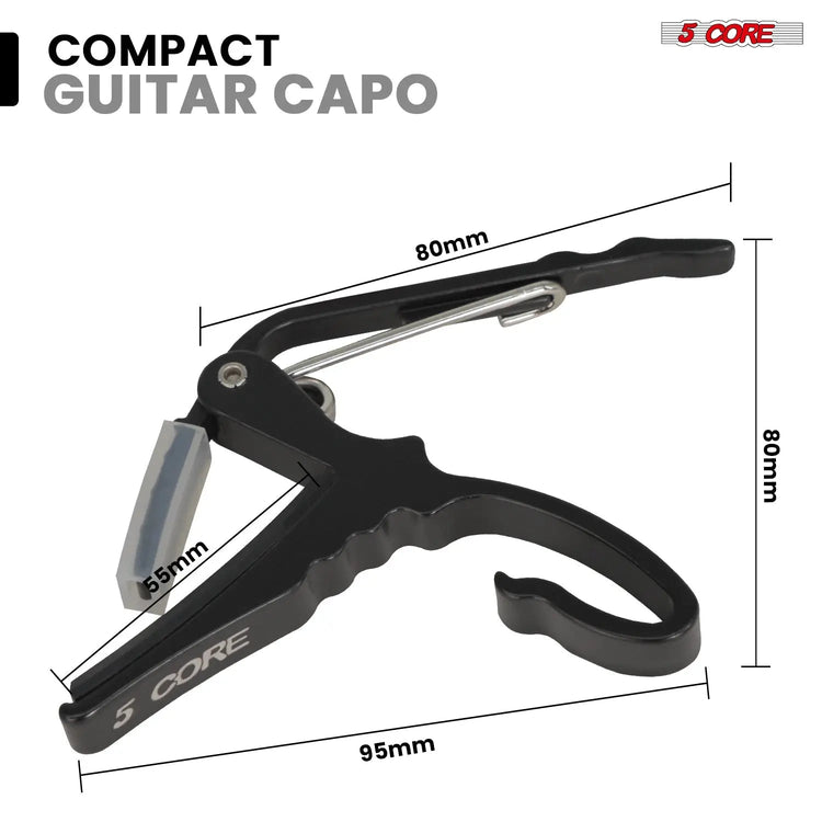 5 Core Guitar Capo Quick Change Acoustic Electric String Clip Banjo Mandolin Or Ukulele - HONORABLE VETERANS SOLUTIONS