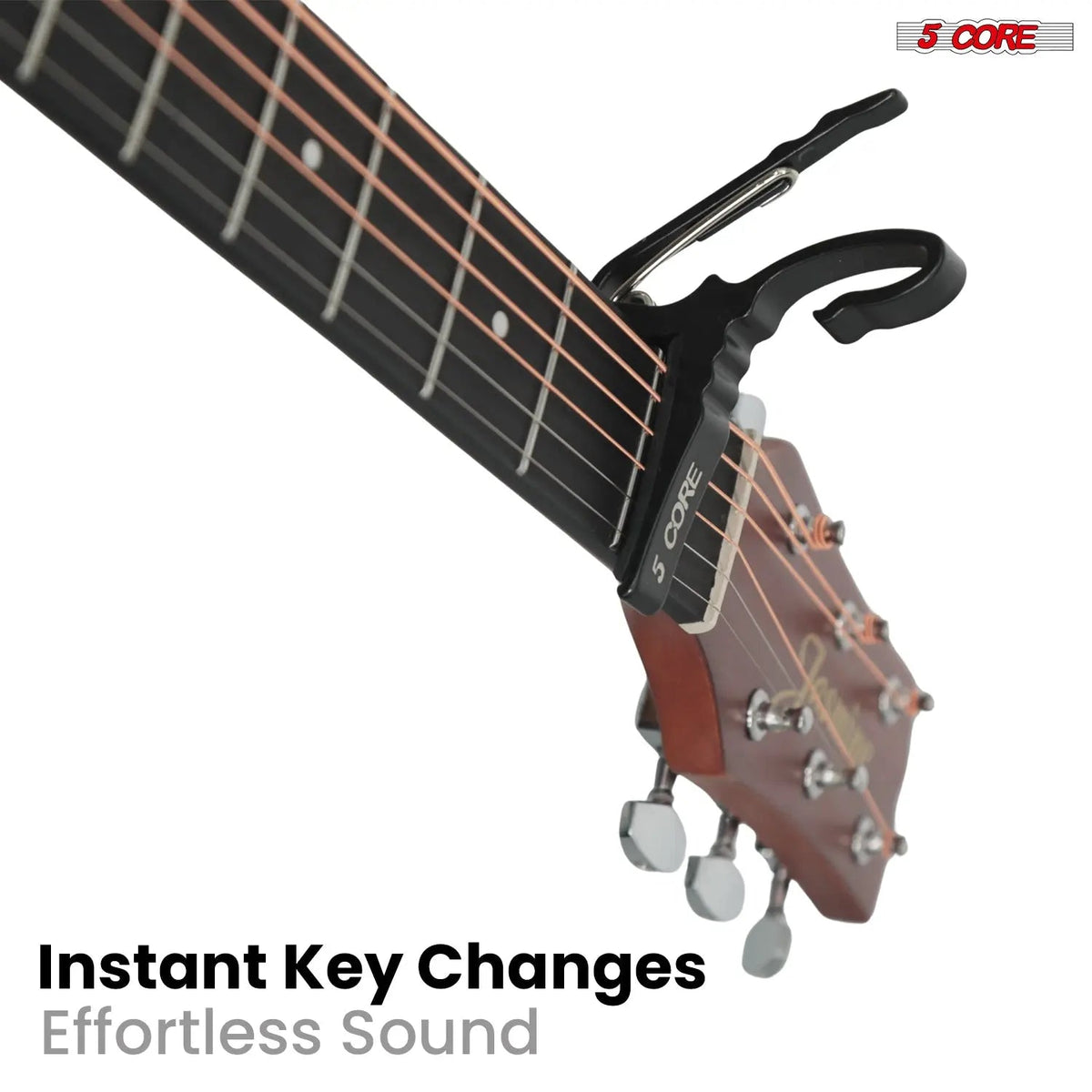 5 Core Guitar Capo Quick Change Acoustic Electric String Clip Banjo Mandolin Or Ukulele - HONORABLE VETERANS SOLUTIONS