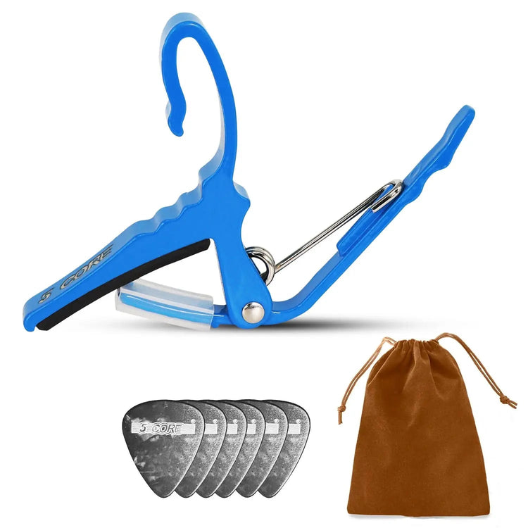 5 Core Guitar Capo Quick Change Acoustic Electric String Clip Banjo Mandolin Or Ukulele - HONORABLE VETERANS SOLUTIONS
