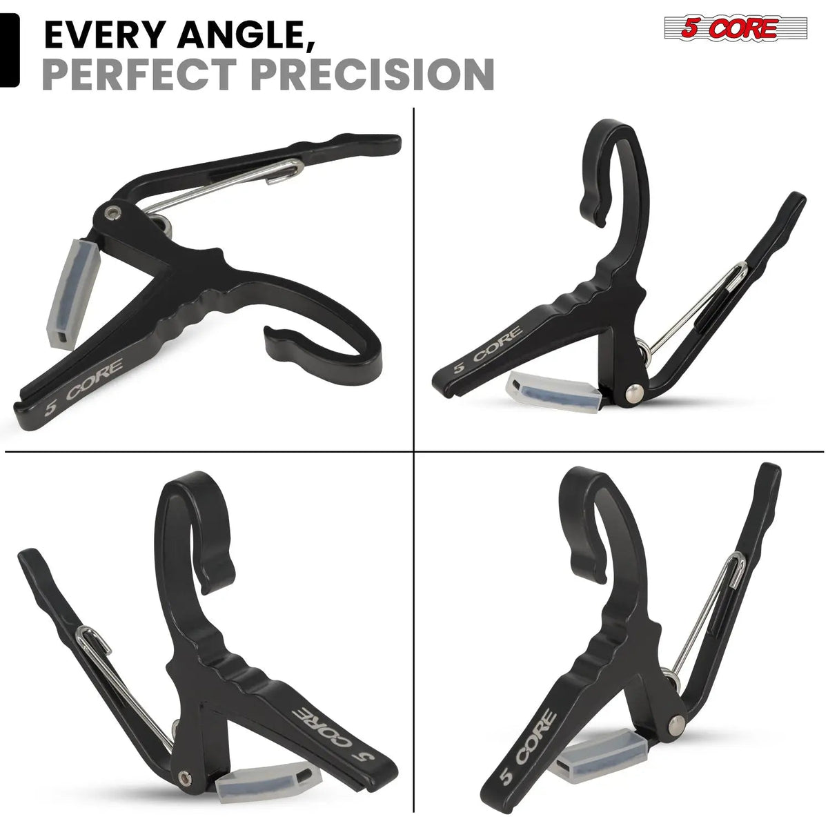 5 Core Guitar Capo Quick Change Acoustic Electric String Clip Banjo Mandolin Or Ukulele - HONORABLE VETERANS SOLUTIONS