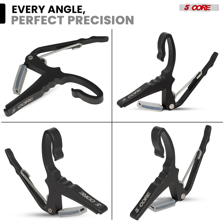 5 Core Guitar Capo Quick Change Acoustic Electric String Clip Banjo Mandolin Or Ukulele - HONORABLE VETERANS SOLUTIONS