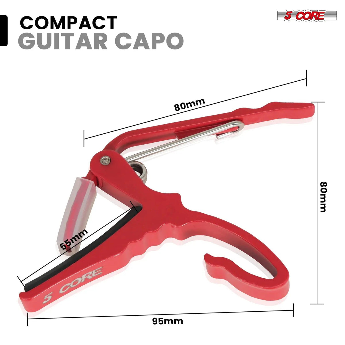 5 Core Guitar Capo Quick Change Acoustic Electric String Clip Banjo Mandolin Or Ukulele - HONORABLE VETERANS SOLUTIONS