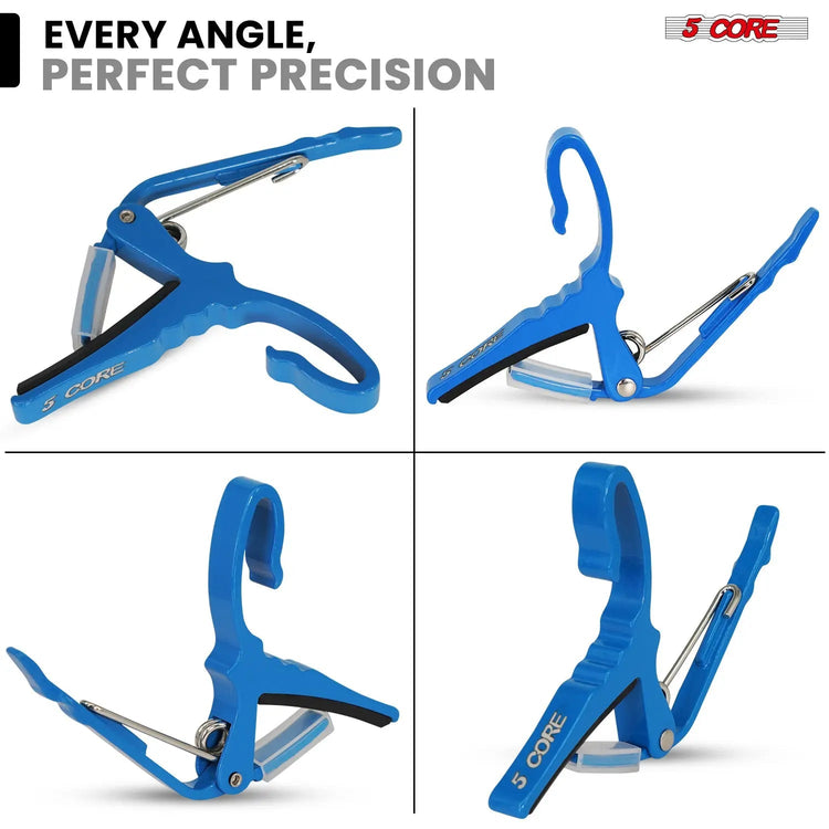 5 Core Guitar Capo Quick Change Acoustic Electric String Clip Banjo Mandolin Or Ukulele - HONORABLE VETERANS SOLUTIONS