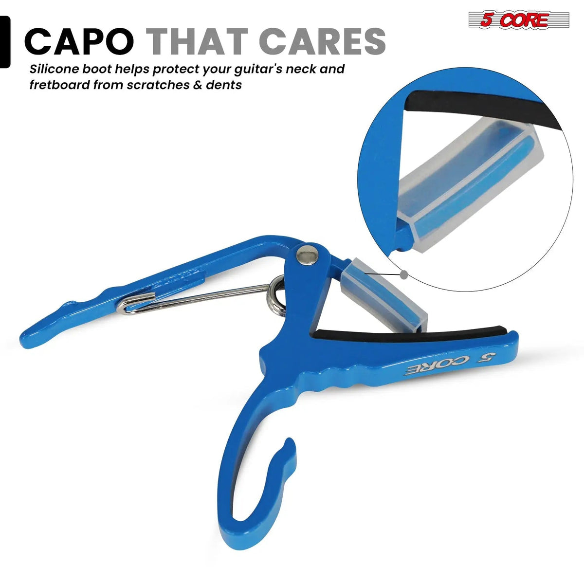 5 Core Guitar Capo Quick Change Acoustic Electric String Clip Banjo Mandolin Or Ukulele - HONORABLE VETERANS SOLUTIONS