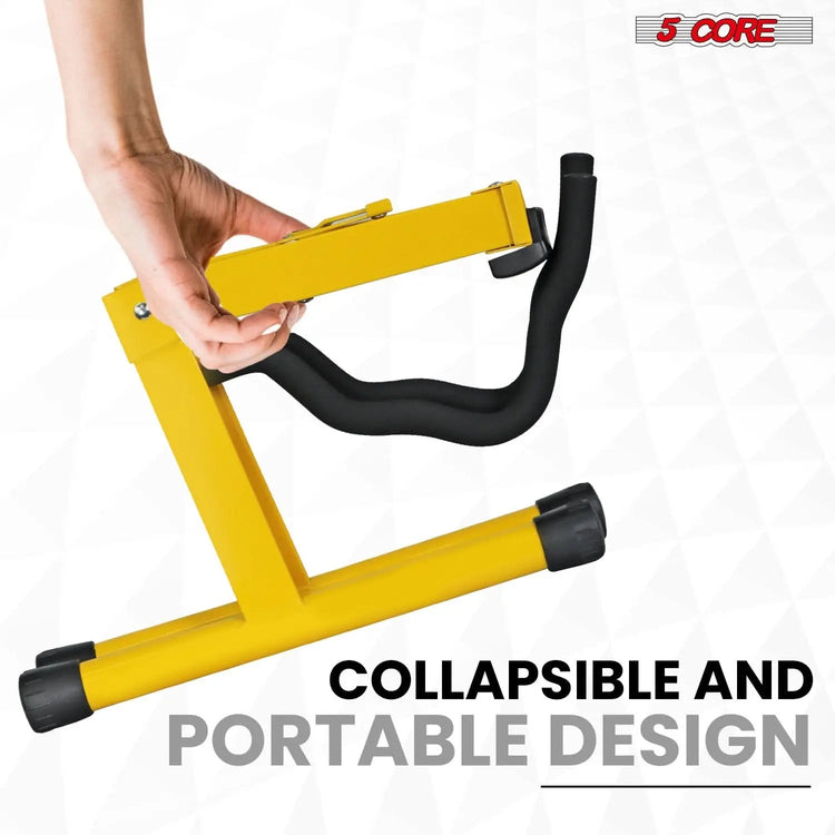 5 Core Guitar Stand 2PC A Frame w Soft Foam Arm Non Slip Rubber for Acoustic Electric Bass - HONORABLE VETERANS SOLUTIONS