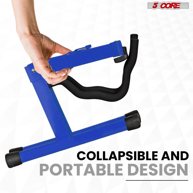 5 Core Guitar Stand A Frame w Soft Foam Arm Non Slip Rubber for Acoustic Electric Bass Ukulele - HONORABLE VETERANS SOLUTIONS