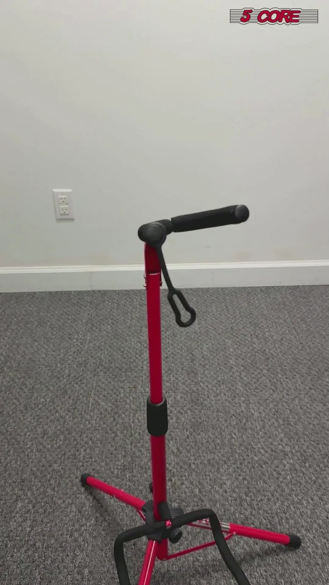 5 Core Guitar Stand Floor Adjustable Heavy Duty w Neck Holder for Acoustic Electric Classic Bass - HONORABLE VETERANS SOLUTIONS