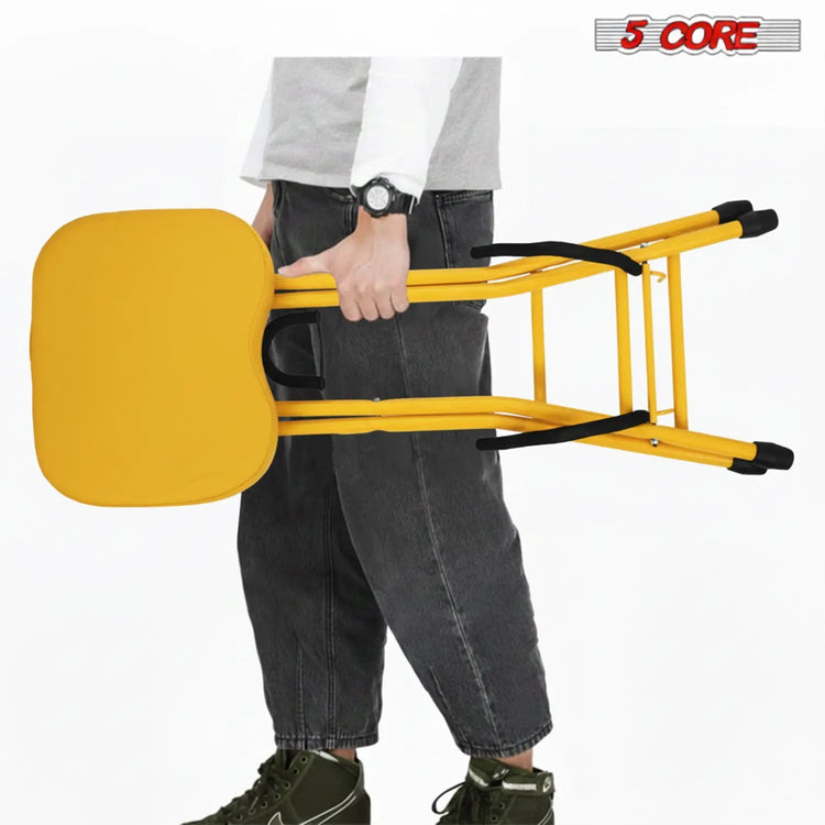 5 Core Guitar Stool 3.15" Padded Chair Foldable Music Seat w Built in Foot Rest Guitar Stand - HONORABLE VETERANS SOLUTIONS