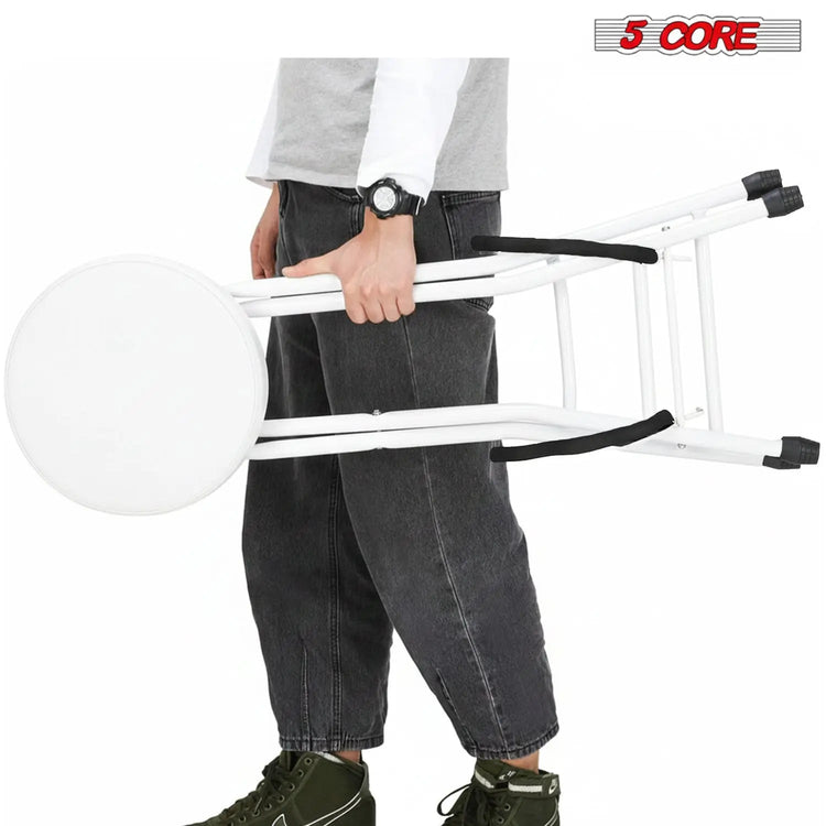 5 Core Guitar Stool 3.15" Padded Chair Foldable Music Seat w Built in Foot Rest Guitar Stand - HONORABLE VETERANS SOLUTIONS