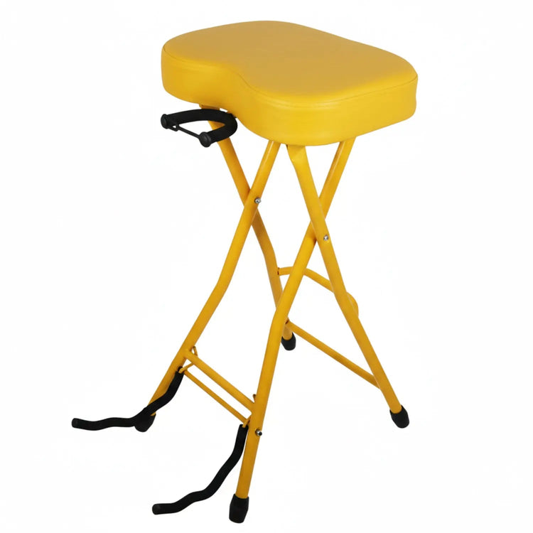 5 Core Guitar Stool 3.15" Padded Chair Foldable Music Seat w Built in Foot Rest Guitar Stand - HONORABLE VETERANS SOLUTIONS