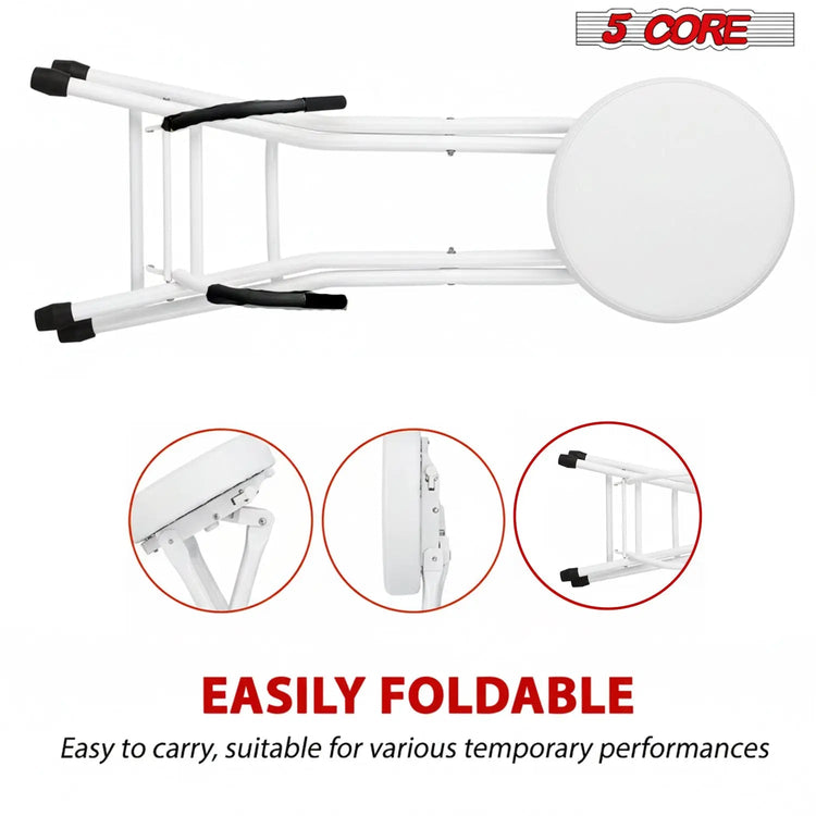 5 Core Guitar Stool 3.15" Padded Chair Foldable Music Seat w Built in Foot Rest Guitar Stand - HONORABLE VETERANS SOLUTIONS