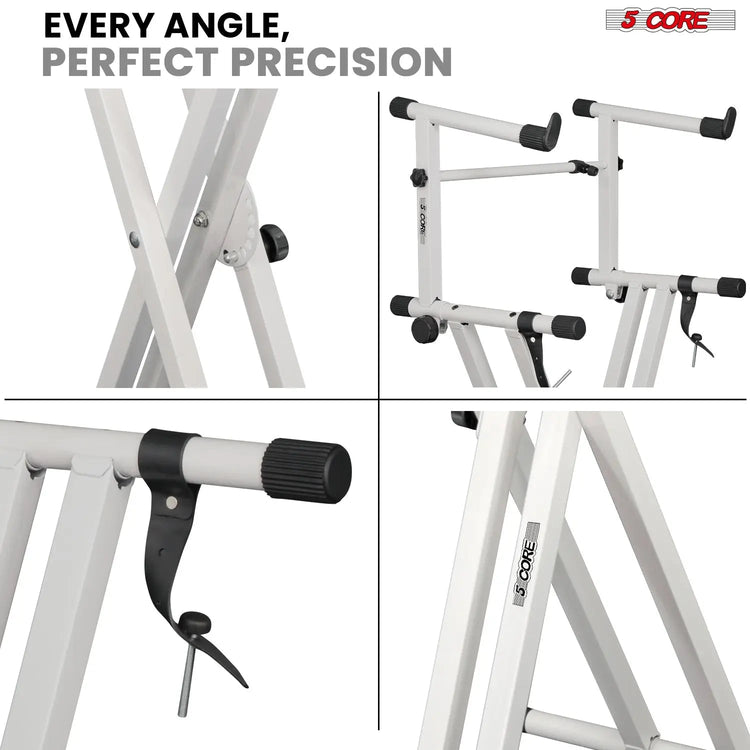 5 Core Keyboard Stand 2 Tier Doubled X Shape Adjustable Heavy Duty Key Board DJ Controller Stands - HONORABLE VETERANS SOLUTIONS