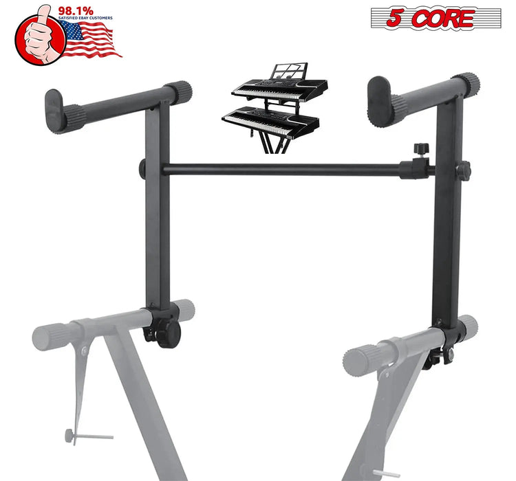 5 Core Keyboard Stand Adapter 2 Tier Adjustable Second Extension Add On for Digital Piano Stands - HONORABLE VETERANS SOLUTIONS