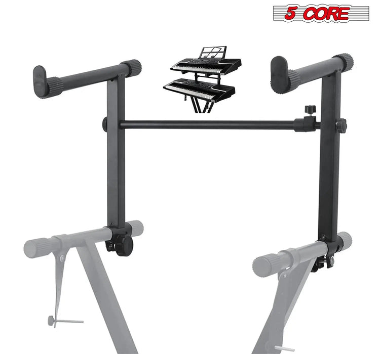 5 Core Keyboard Stand Adapter 2 Tier Adjustable Second Extension Add On for Digital Piano Stands - HONORABLE VETERANS SOLUTIONS