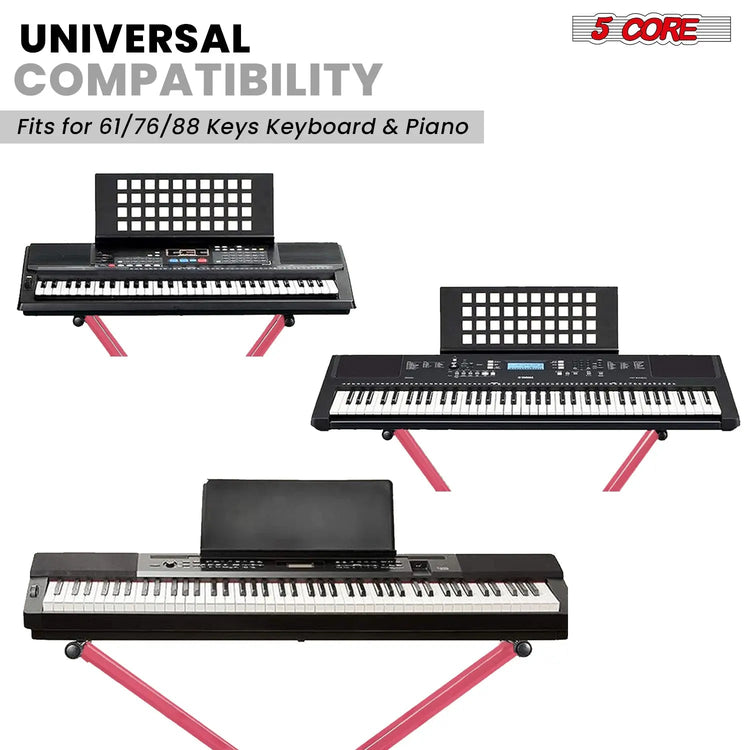 5 Core Keyboard Stand Dual X Shape Adjustable Foldable Portable Key Board DJ Controller Stands - HONORABLE VETERANS SOLUTIONS