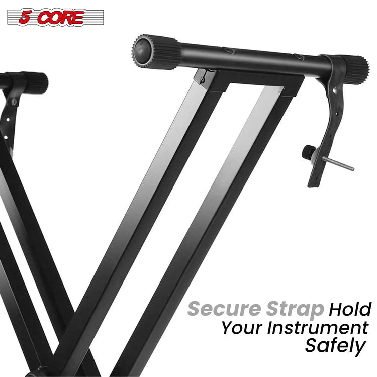 5 Core Keyboard Stand Dual X Shape Adjustable Foldable Portable Key Board DJ Controller Stands - HONORABLE VETERANS SOLUTIONS