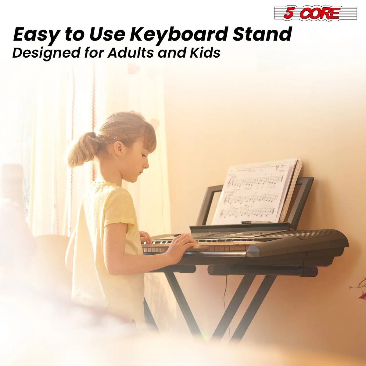 5 Core Keyboard Stand Dual X Shape Adjustable Foldable Portable Key Board DJ Controller Stands - HONORABLE VETERANS SOLUTIONS