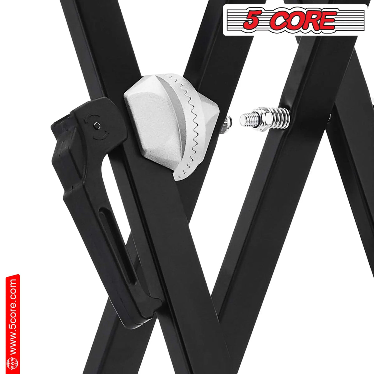 5 Core Keyboard Stand Dual X Shape Gear Adjustable Foldable Portable Key Board DJ Controller Stands - HONORABLE VETERANS SOLUTIONS