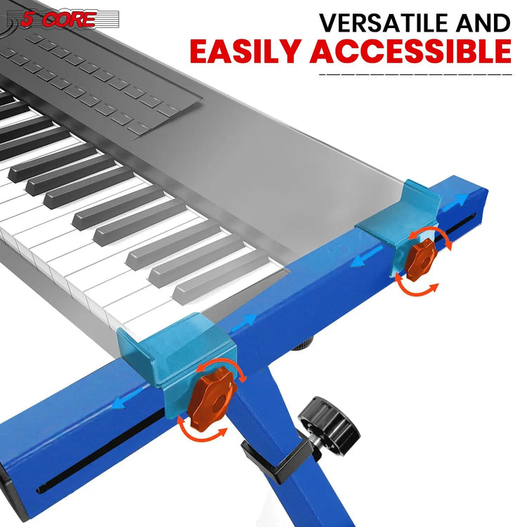 5 Core Keyboard Stand Piano Bench Combo Adjustable Key Board Stands 3" Padded Musician Chair Set - HONORABLE VETERANS SOLUTIONS