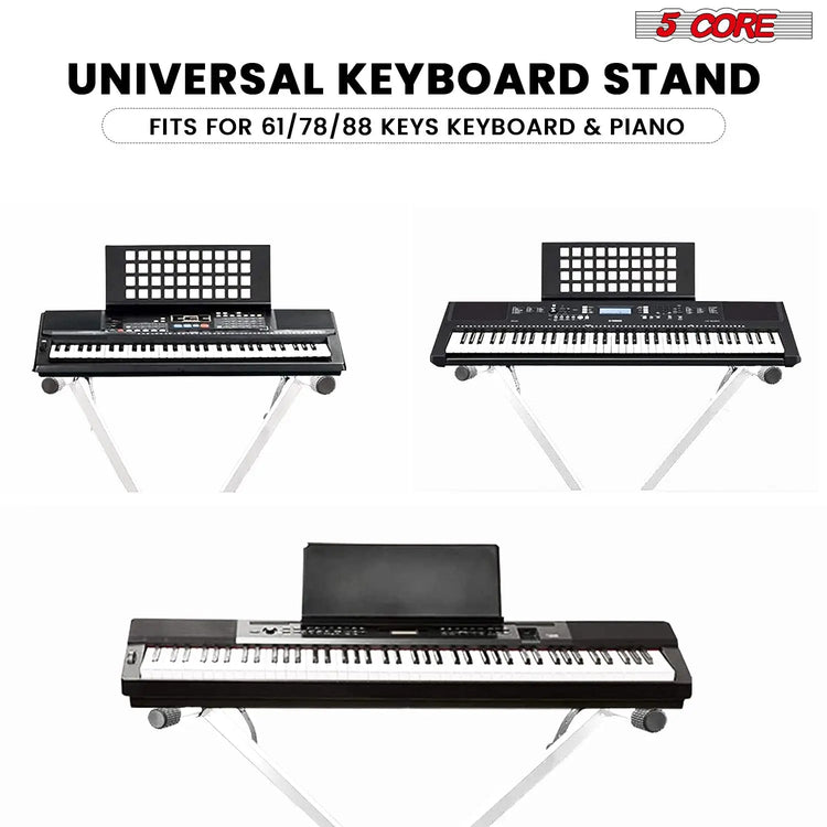 5 Core Keyboard Stand X Shape Height Adjustable Foldable Portable Key Board DJ Controller Stands - HONORABLE VETERANS SOLUTIONS