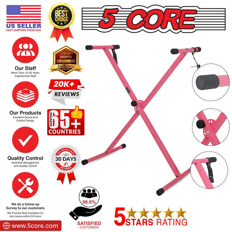 5 Core Keyboard Stand X Shape Height Adjustable Foldable Portable Key Board DJ Controller Stands - HONORABLE VETERANS SOLUTIONS