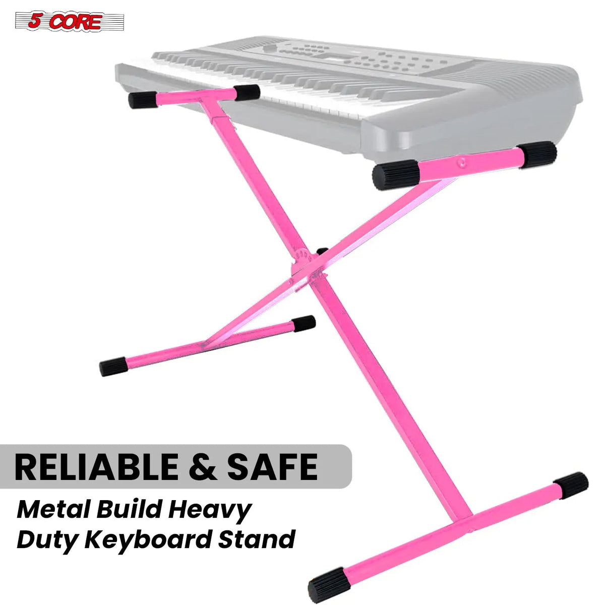 5 Core Keyboard Stand X Shape Height Adjustable Foldable Portable Key Board DJ Controller Stands - HONORABLE VETERANS SOLUTIONS