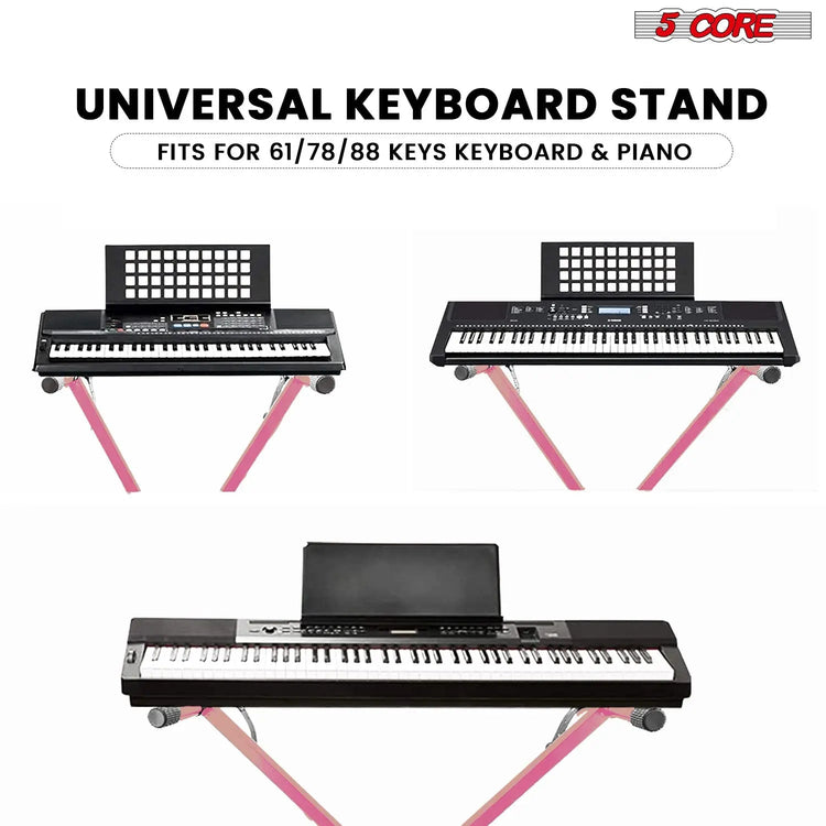 5 Core Keyboard Stand X Shape Height Adjustable Foldable Portable Key Board DJ Controller Stands - HONORABLE VETERANS SOLUTIONS