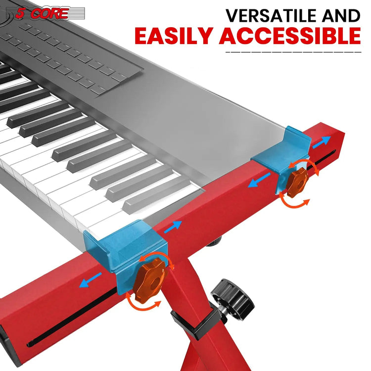 5 Core Keyboard Stand Z Shape Adjustable Foldable Heavy Duty Key Board Piano DJ Controller Stands - HONORABLE VETERANS SOLUTIONS