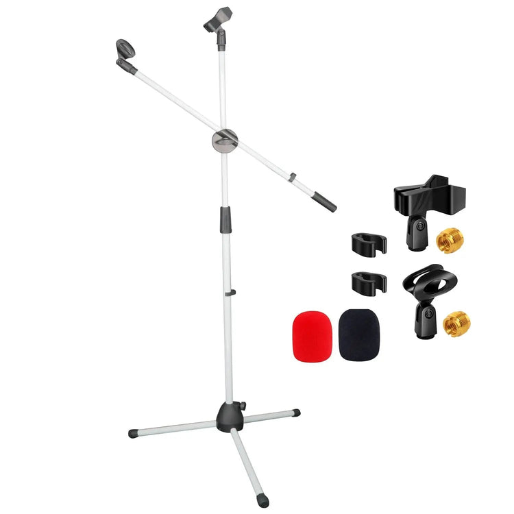 5 Core Mic Stand Floor Height Adjustable Tripod Microphone Stands w Extending Telescoping Boom Arm - HONORABLE VETERANS SOLUTIONS
