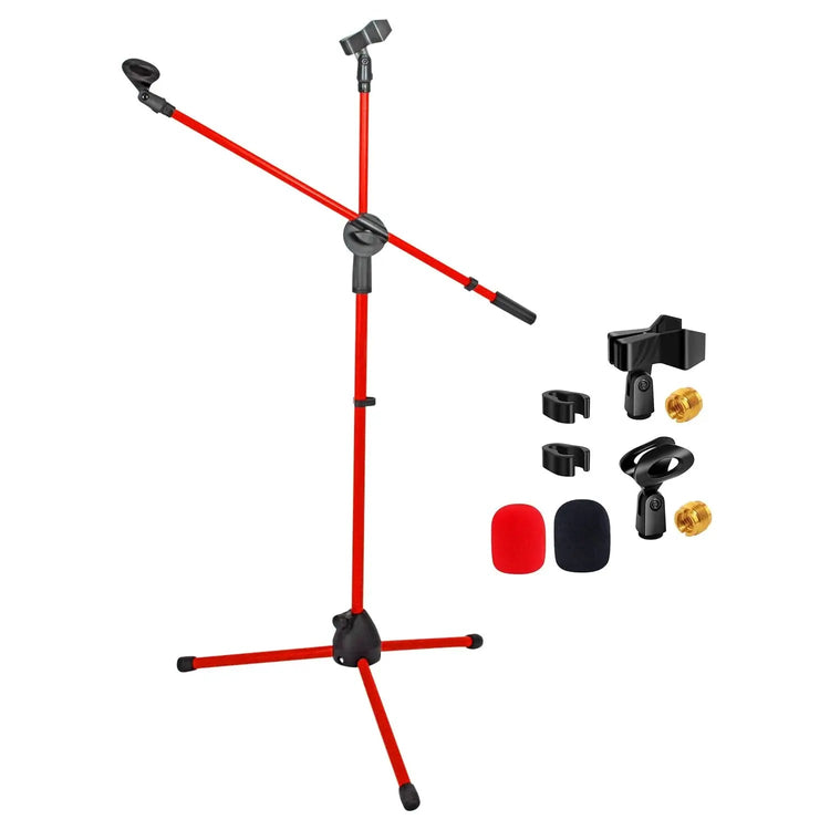5 Core Mic Stand Floor Height Adjustable Tripod Microphone Stands w Extending Telescoping Boom Arm - HONORABLE VETERANS SOLUTIONS