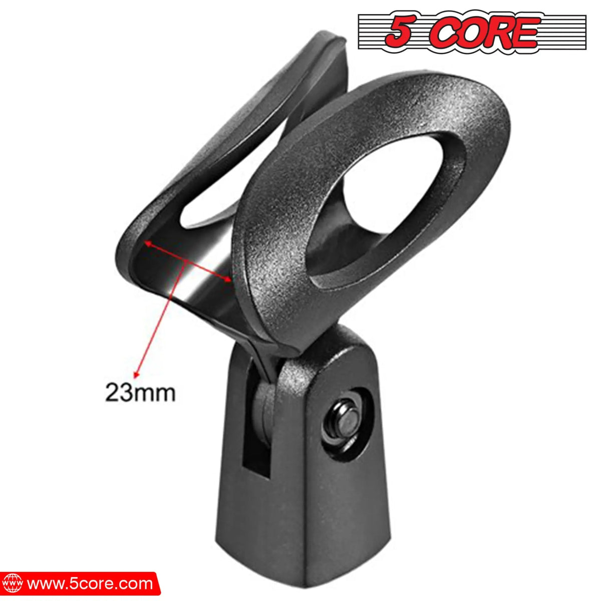 5 Core Microphone Clip Holder 2 Pieces with Screw Adapters 5/8 to 3/8 Inch - HONORABLE VETERANS SOLUTIONS