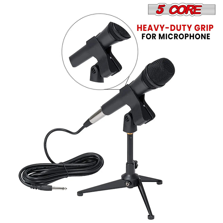 5 Core Microphone Clip Holder 6 Pieces with Screw Adapters 5/8 to 3/8 Inch - HONORABLE VETERANS SOLUTIONS