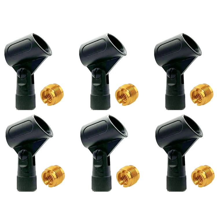 5 Core Microphone Clip Holder 6 Pieces with Screw Adapters 5/8 to 3/8 Inch - HONORABLE VETERANS SOLUTIONS