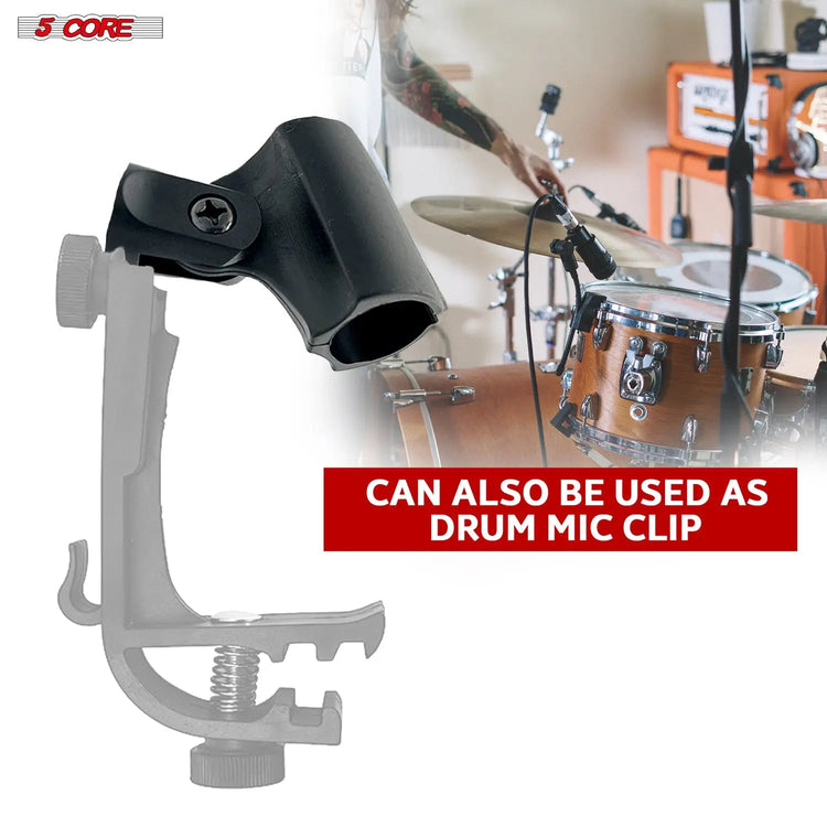 5 Core Microphone Clip Holder 6 Pieces with Screw Adapters 5/8 to 3/8 Inch - HONORABLE VETERANS SOLUTIONS
