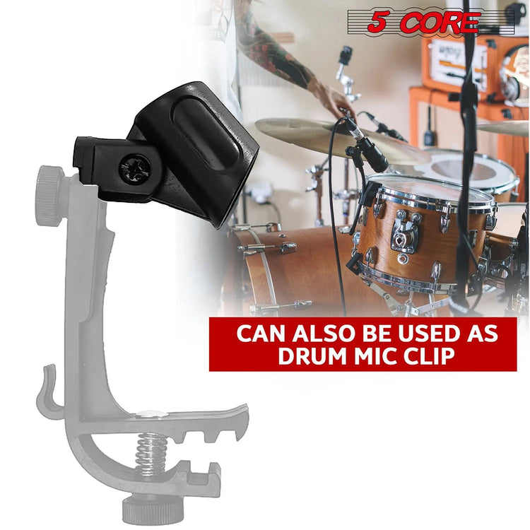 5 Core Microphone Clip Holder 6 Pieces with Screw Adapters 5/8 to 3/8 Inch - HONORABLE VETERANS SOLUTIONS