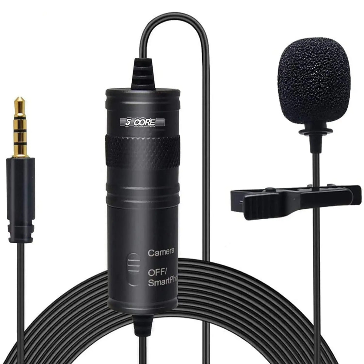 5 Core Microphone Professional Lavalier Mic Wearable Omnidirectional Condenser 3.5mm Body Microfono - HONORABLE VETERANS SOLUTIONS