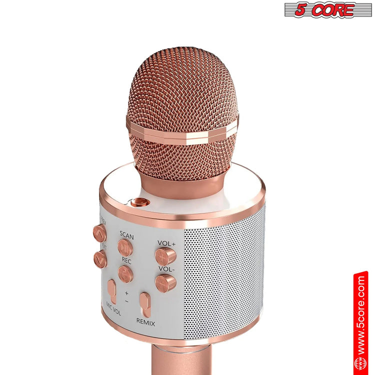 5 Core Microphone Wireless Karaoke Mic With Speaker 3 in 1 Portable Bluetooth Microfono Inalambrico - HONORABLE VETERANS SOLUTIONS