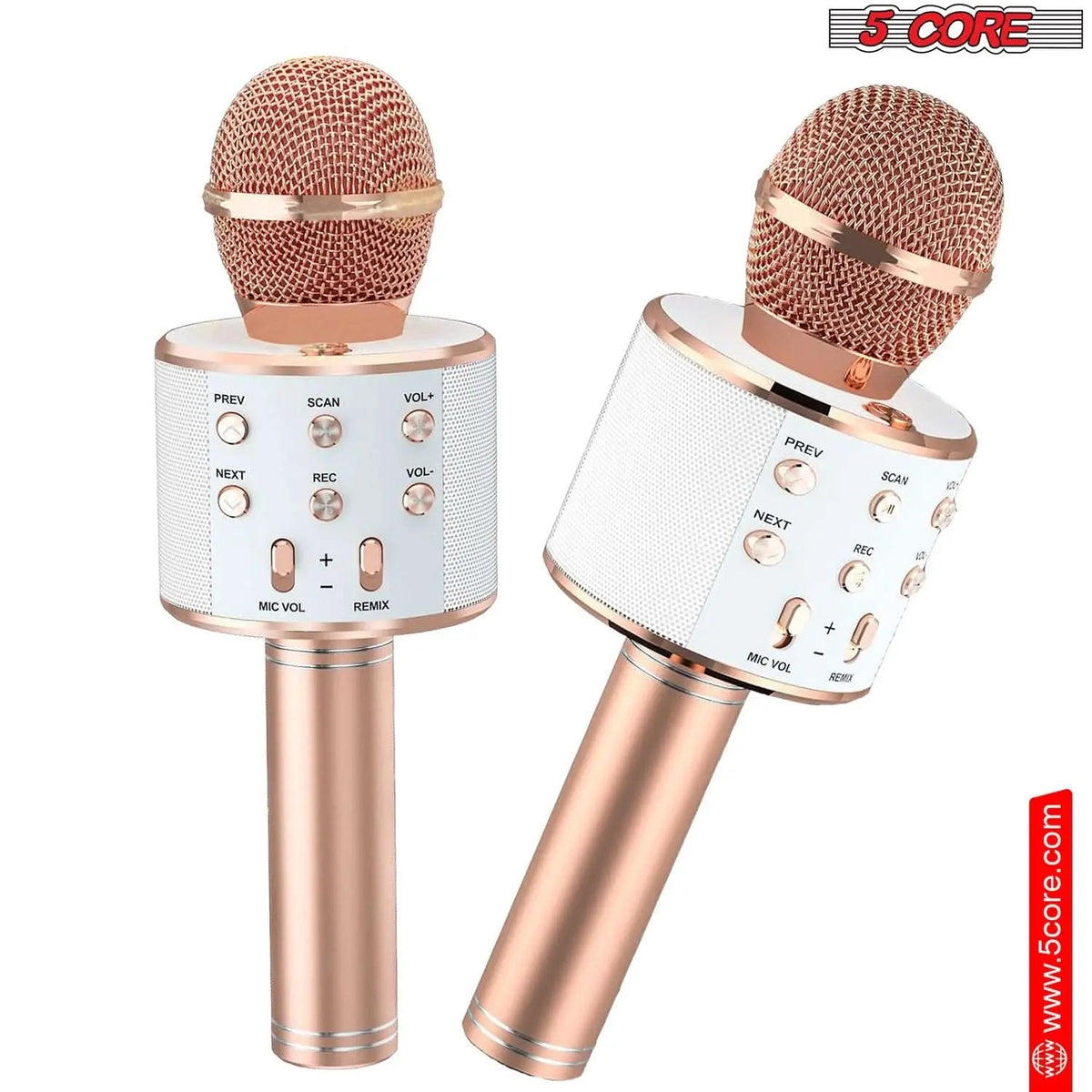 5 Core Microphone Wireless Karaoke Mic With Speaker 3 in 1 Portable Bluetooth Microfono Inalambrico - HONORABLE VETERANS SOLUTIONS
