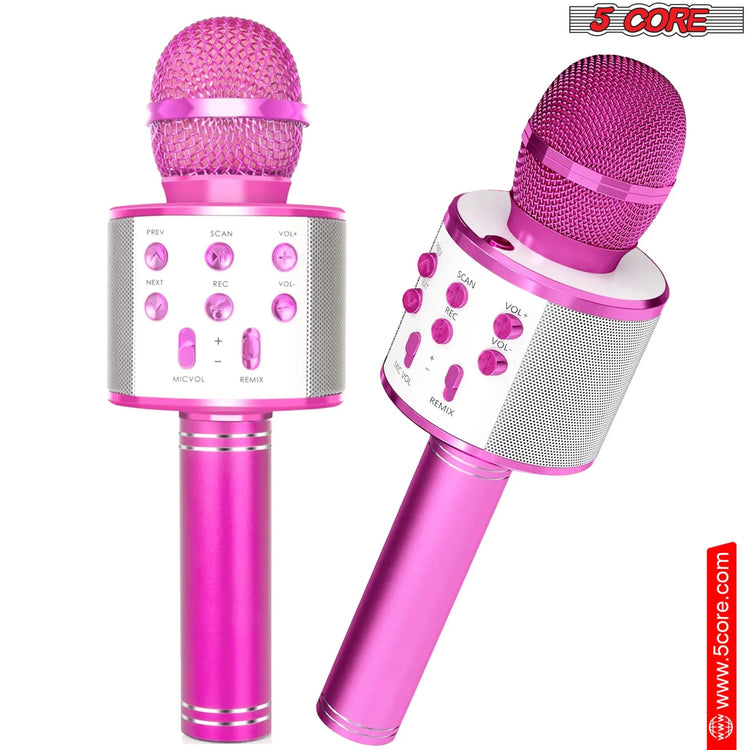 5 Core Microphone Wireless Karaoke Mic With Speaker 3 in 1 Portable Bluetooth Microfono Inalambrico - HONORABLE VETERANS SOLUTIONS
