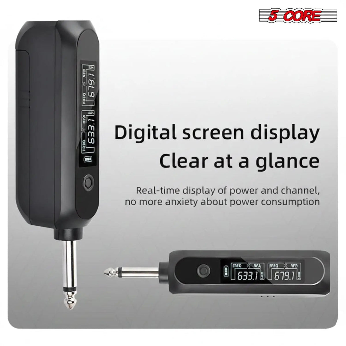 5 Core Microphone Wireless Karaoke Singing Mic Rechargeable Microfonos Inalambricos w RGB Lights - HONORABLE VETERANS SOLUTIONS