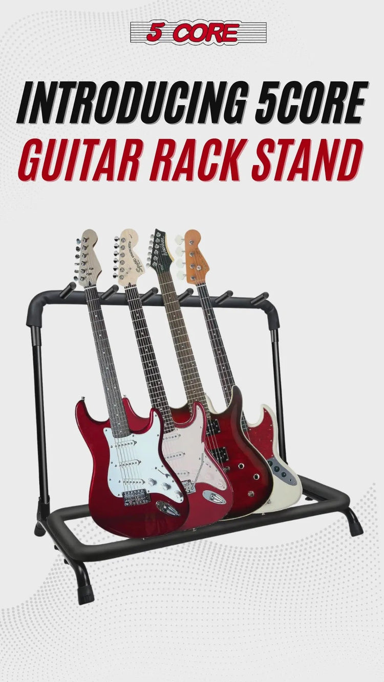 5 Core Multi Guitar Rack Stand Floor 7 Slot Adjustable Flying V Guitars Holder - HONORABLE VETERANS SOLUTIONS