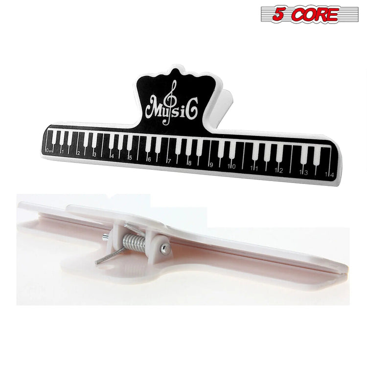 5 Core Music Sheet Holder Clip Durable Black Plastic Page Holder for Piano Keyboard Violin - HONORABLE VETERANS SOLUTIONS