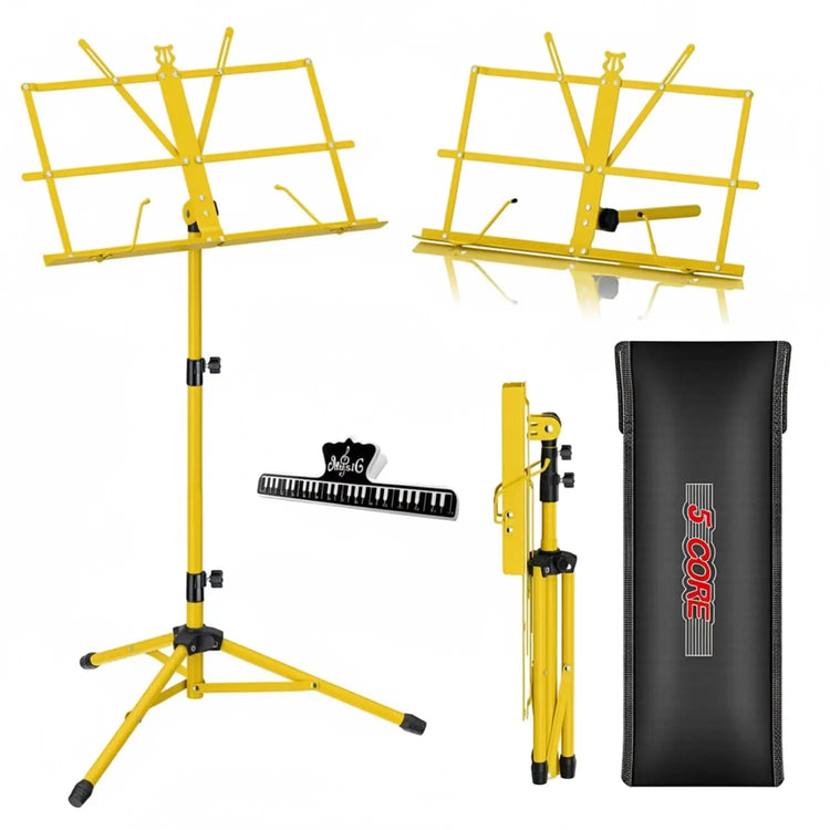 5 Core Music Stand Adjustable 52" Desktop Book Stands Sheet Holder All Metal Portable Bookstand - HONORABLE VETERANS SOLUTIONS