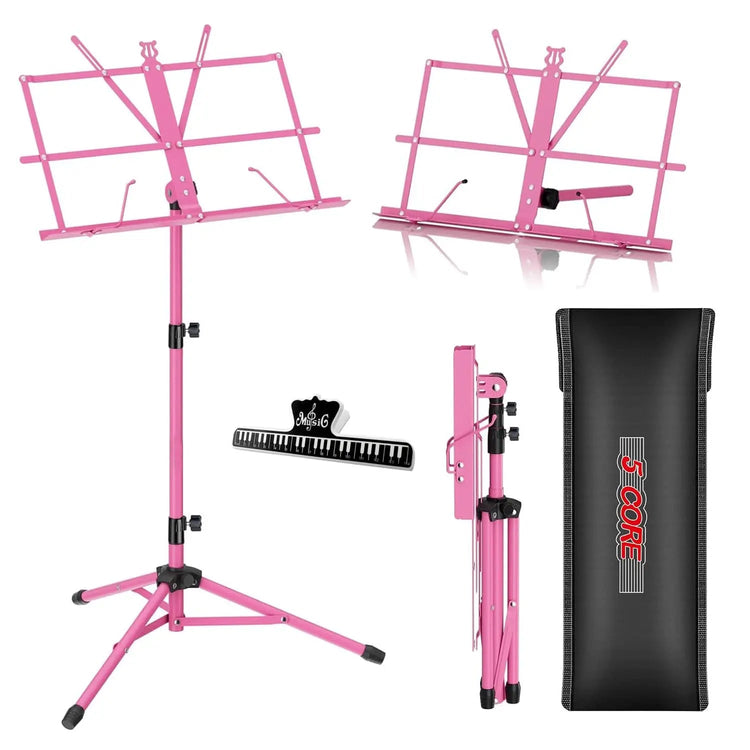 5 Core Music Stand Adjustable 52" Desktop Book Stands Sheet Holder All Metal Portable Bookstand - HONORABLE VETERANS SOLUTIONS
