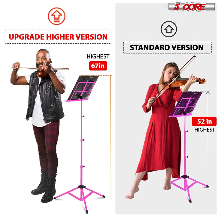 5 Core Music Stand Adjustable Desktop Book Stands Portable Sheet Holder All Metal Foldable Bookstand - HONORABLE VETERANS SOLUTIONS
