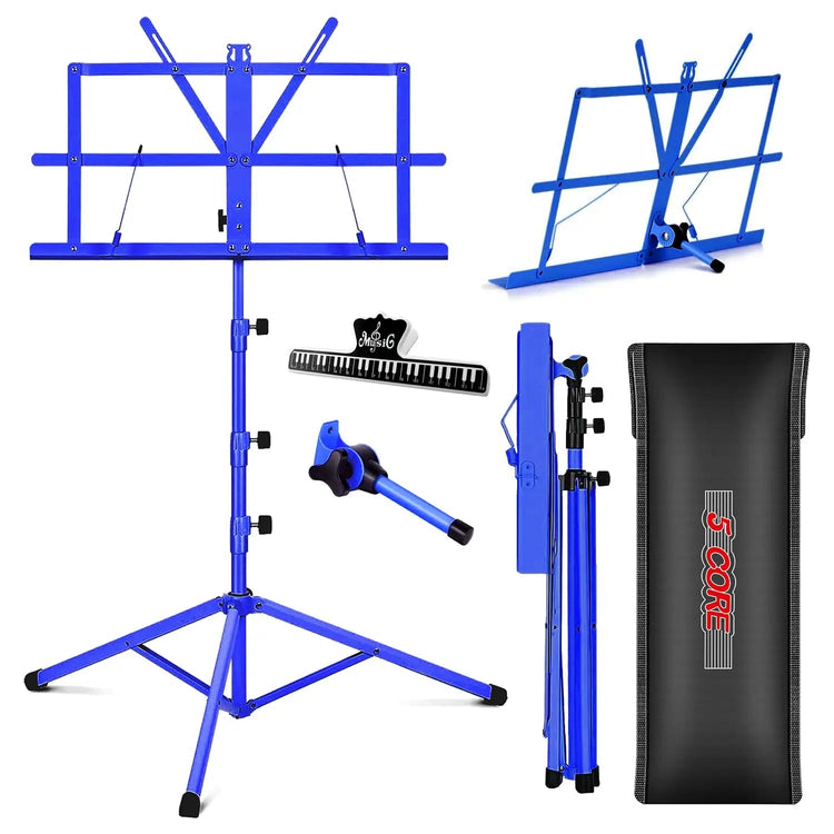 5 Core Music Stand Adjustable Desktop Book Stands Portable Sheet Holder All Metal Foldable Bookstand - HONORABLE VETERANS SOLUTIONS
