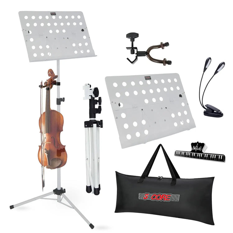 5 Core Music Stand Adjustable Desktop Book Stands Portable Sheet Holder All Metal Foldable Bookstand - HONORABLE VETERANS SOLUTIONS