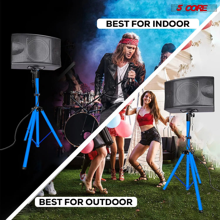 5 Core Speaker Stand Height Adjustable 48" Heavy Duty PA DJ Tripod Studio Monitor Stands - HONORABLE VETERANS SOLUTIONS